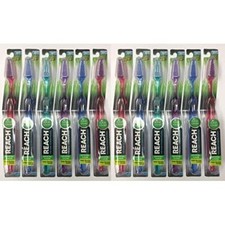 Toothbrush Crystal Clean Soft 10 Assorted Colors Pack of 12 