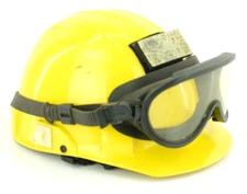 E.D. Bullard Yellow Advent Firefighter Helmet W/ Goggles
