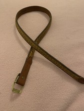 Frye Brown Leather Belt Braided Size 30 See Pics