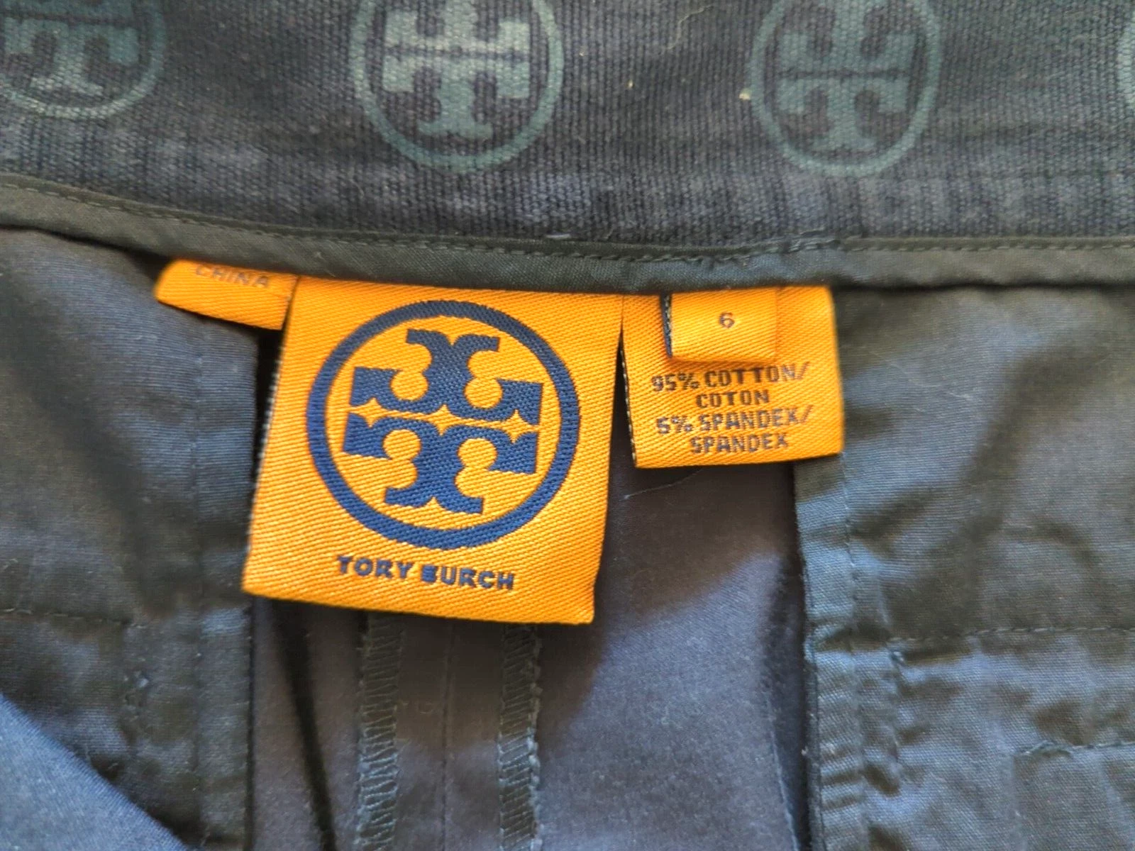 Tory Burch pantalone donna nero taglia 6 bottoni RN#111395