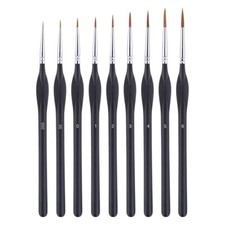 9 Sizes Miniature Paint Brush Set Wolf Hair Brushes for Artist Professional Kits