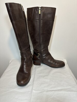 Bandolino Brown Leather Riding Boots Size M