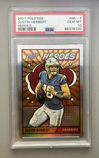 2021 Prestige Justin Herbert Heroes HE-4 PSA 10 GEM MINT