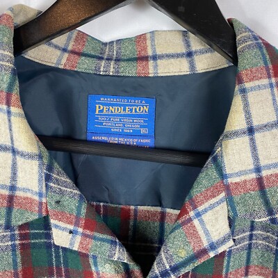 Vintage 70s Pendleton Flannel Wool Shirt XL | eBay