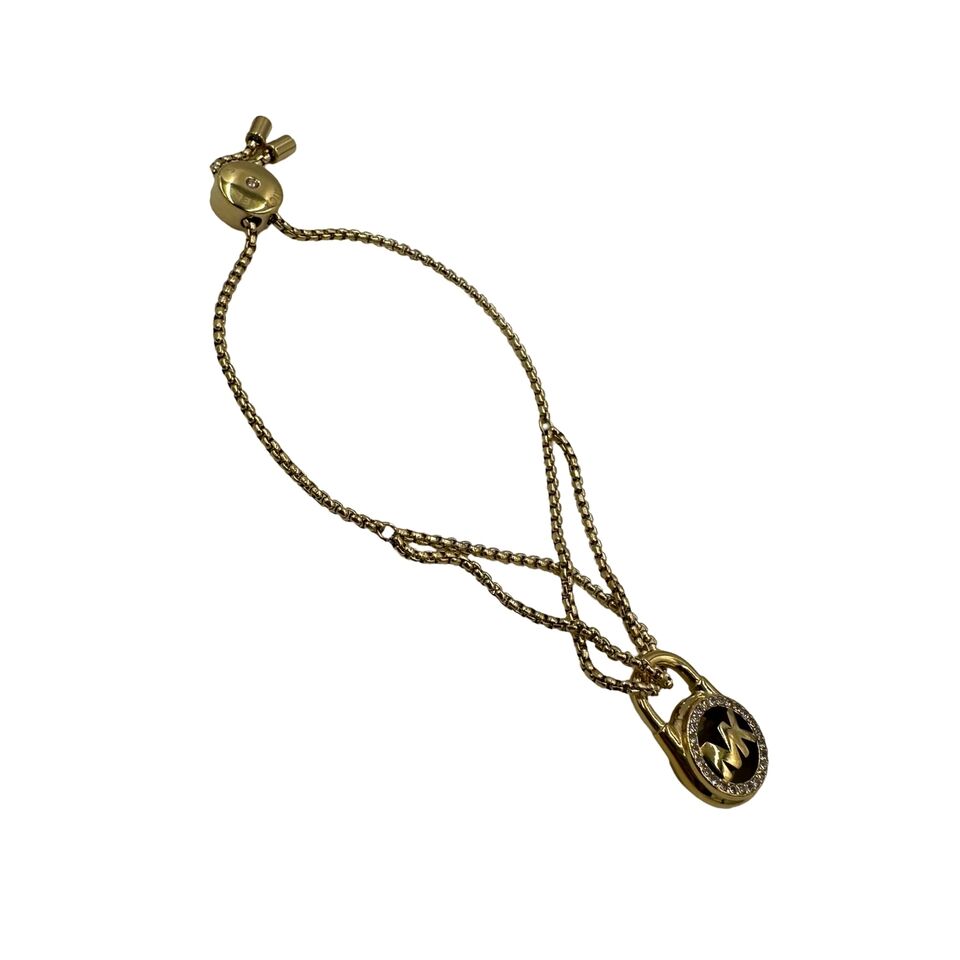 Michael Kors Signature Padlock Gold Slider Bracelet - MKJ7380710 | eBay