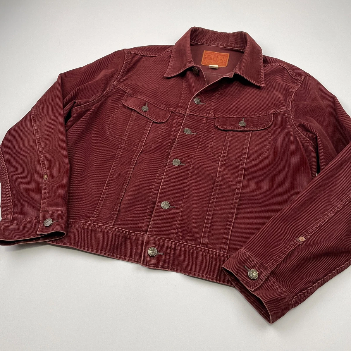 Burgundy trucker deals jacket