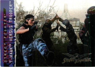 1994 UPPER DECK STREET FIGHTER MOVIE SF9 T. HAWK VERSUS TROOPER 
