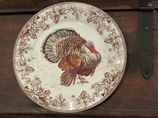 Williams Sonoma Plymouth Turkey S/4 Dinner Plates NEW