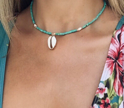 Collier Avec Pendentif Coquillage Kauri - Chaîne 46 Cm Or Jaune - Thème Mer/surfer - Neuf Avec étiquettes - Marque Lideva