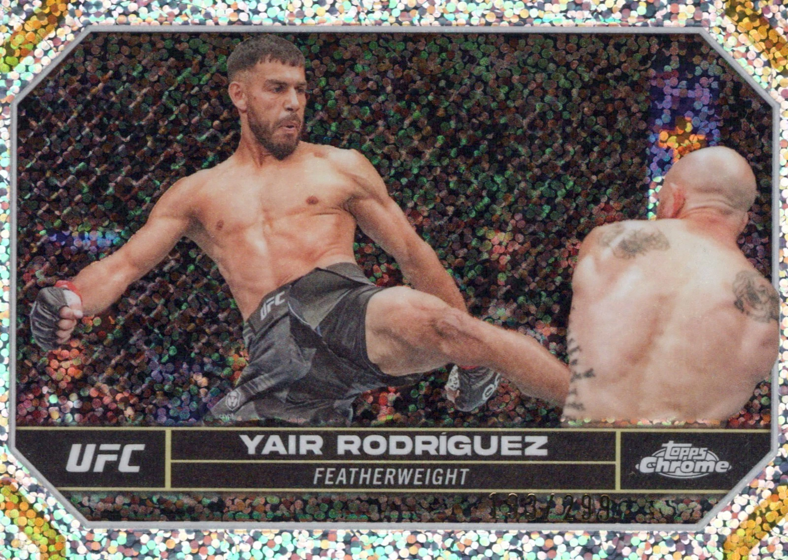 2024 TOPPS CHROME UFC YAIR RODRIGUEZ 133/299 SPECKLE REFRACTOR