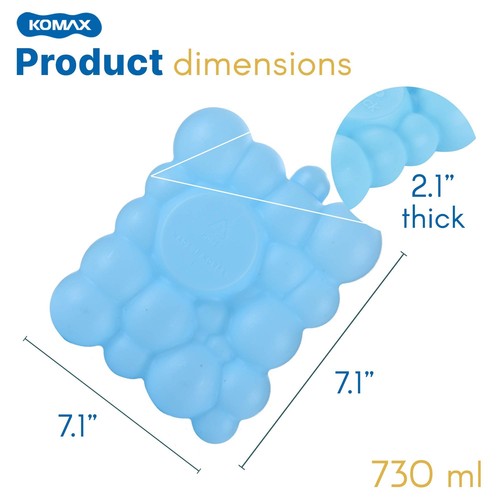 Paquete de 3 bolsas de hielo de burbujas grandes Komax para refrigeradores | de 12 a 15 horas de larga duración... - Imagen 5 de 7