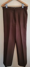 Vintage 70s Sears Womens Brown High Rise Wide Leg Pants Slacks Size L  Career