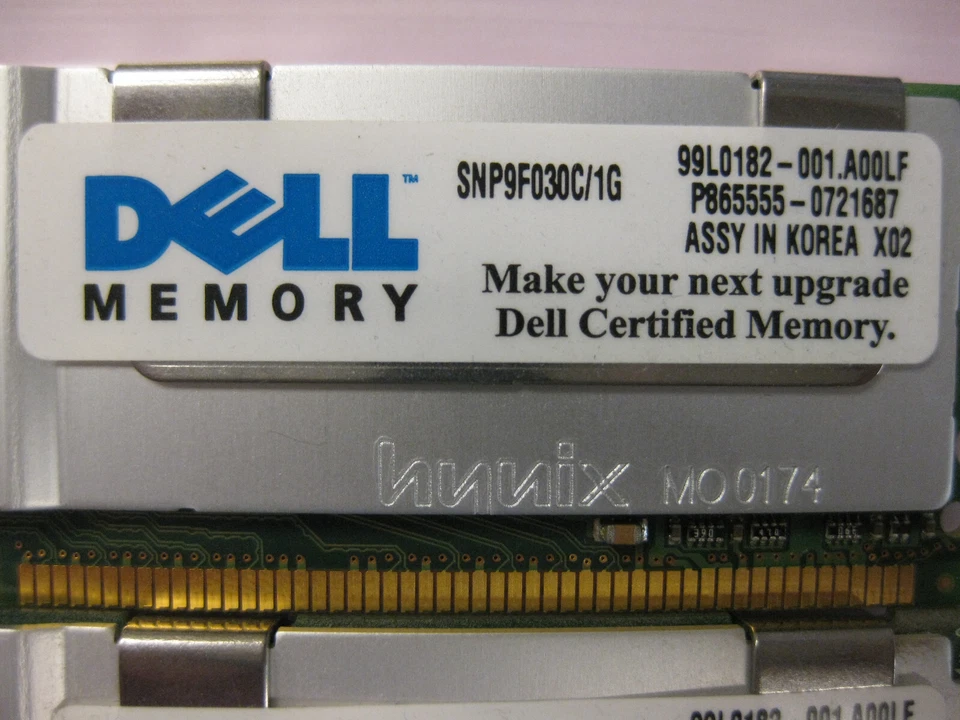 Hynix 10GB (6 x 1GB) 2Rx8 + (2 X 2GB) 2Rx4 PC2-5300F DDR2 , Server Memory - Image 2 of 4