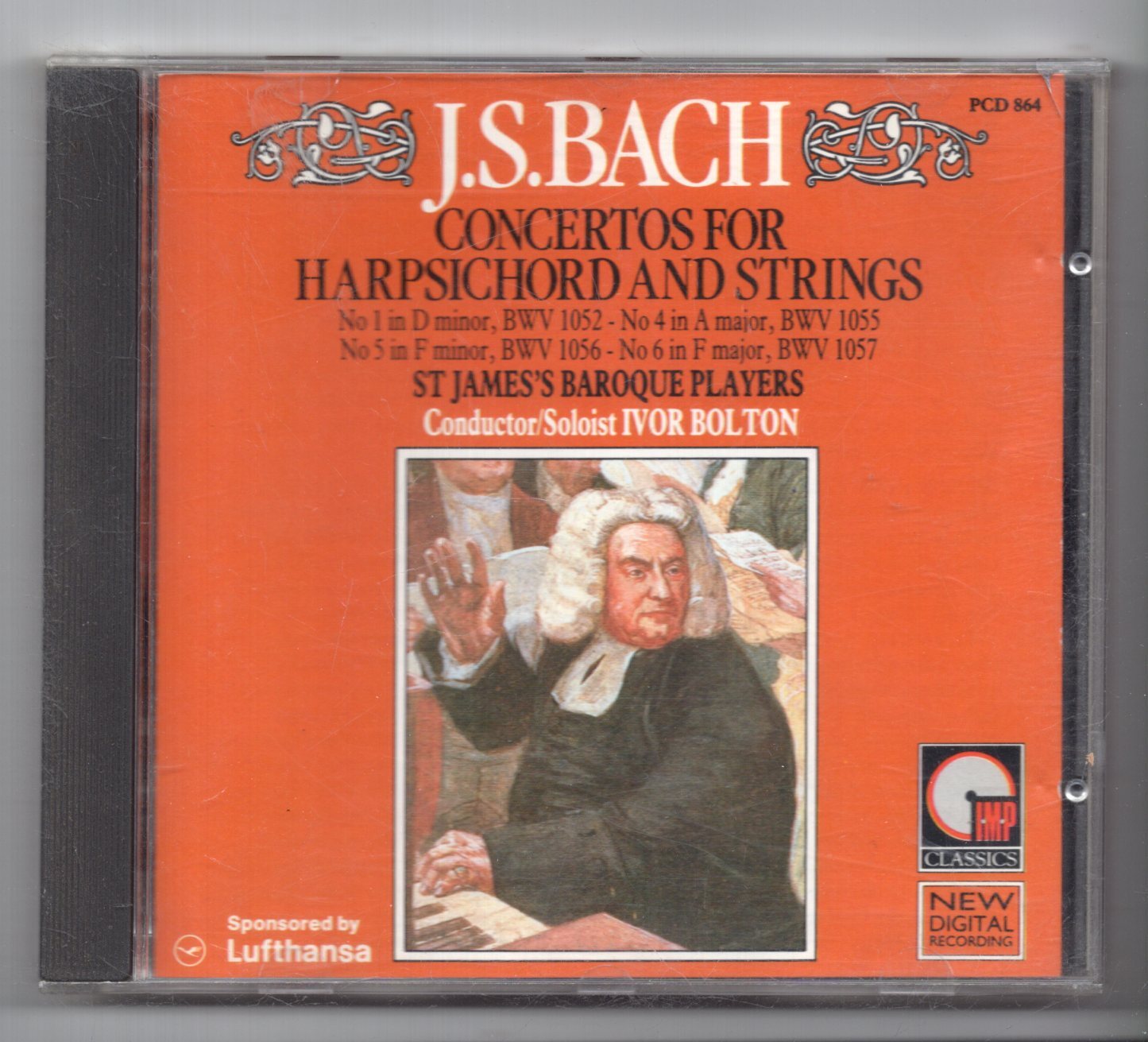 (KT422) Bach, Concertos For Harpsichord & Strings - 1987 CD