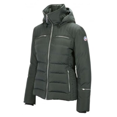 $1350 NEW FUSALP Womens Ski Jacket Dark Green Army FR 36 US 4 Snow Izia