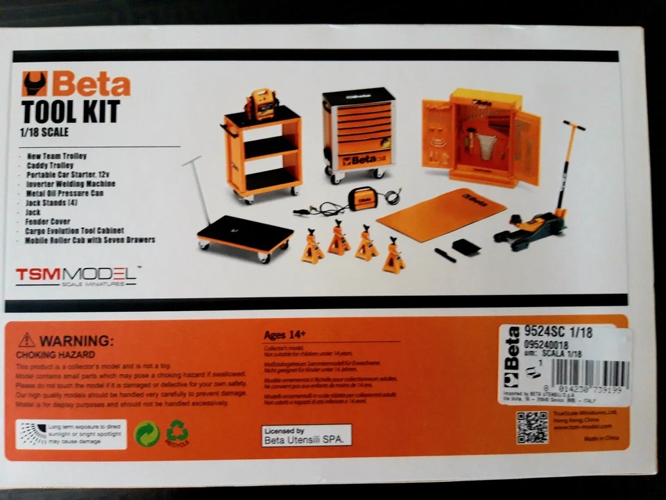 PREZZO AFFARE! Tsm Model Beta miniature tool Kit garage 1/18 NUOVO! per diorama - Immagine 2 di 4