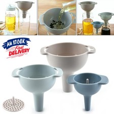 Plastic Wide Mouth Canning Funnel Hopper Fruit Jam Tool Kitchen Kit With Handle