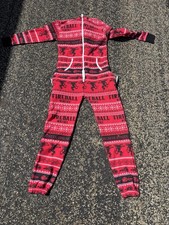 FIREBALL WHISKEY ONE-PIECE  UGLY  HOLIDAY PAJAMA SET - ADULT EXTRA SMALL