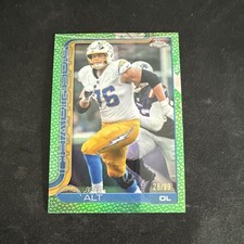 2025 Topps Chrome Football - Joe Alt -  Football Leather Green /99 