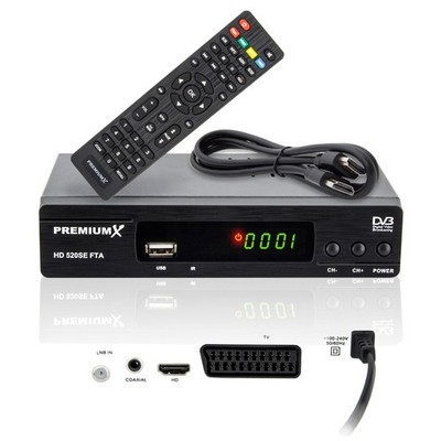 PremiumX 520SE SAT TV Receiver DVB-S2 USB SCART HDMI Satellitenreceiver FullHD