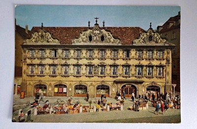 Wurzburg - Haus zum Falken - GERMANY 4x6 Postcard Posted