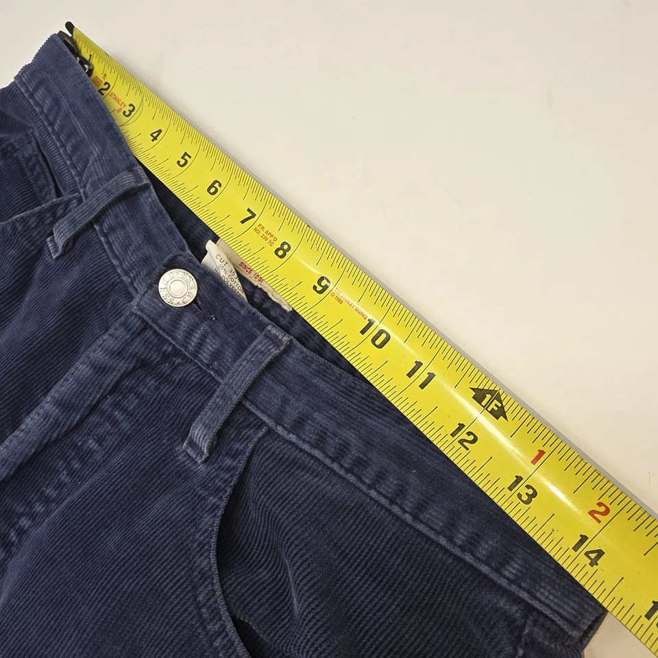 Pantalones de pana Guess para mujer 32 (29) azules tiro alto ajustados cónicos mezcla de algodón EE. UU. Foto 2 de 4