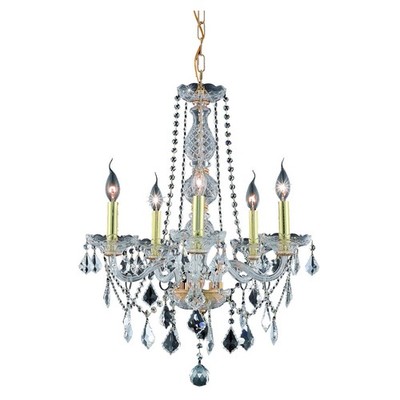 Elegant Lighting V7855D21G/RC Verona Mini Chandelier Gold