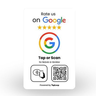 Google Review NFC & QR Card | Tap or Scan Review Card for Business