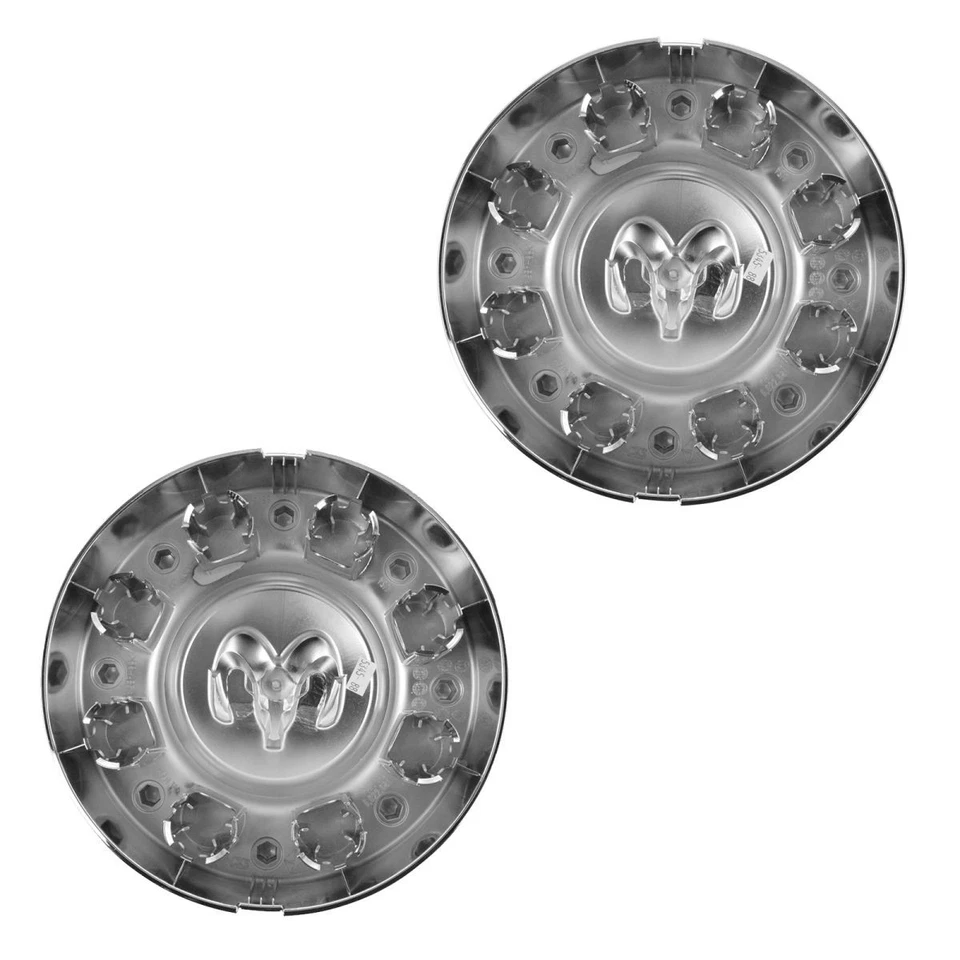 OEM Wheel Center Hub Cap Pair Set of 2 LH & RH Front Chrome for Ram 3500 DRW - Image 4 of 4