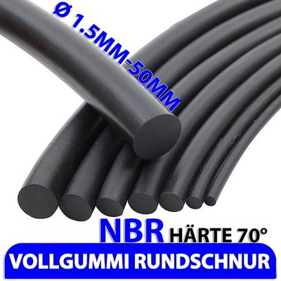 Rundschnur NBR Ø 1.5mm-50mm ölbeständig Härte 70° Shore A O-ringschnur Meterware