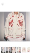 Zara Womens Folk Embroidery Over shirt Jacket Read Description