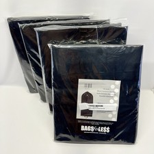 60  Black Garment Bags Hanging Clothes  Travel Suits Dresses Coats - Set of 4