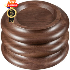 Piano Caster Cups Grand Black walnut wood, Walnut