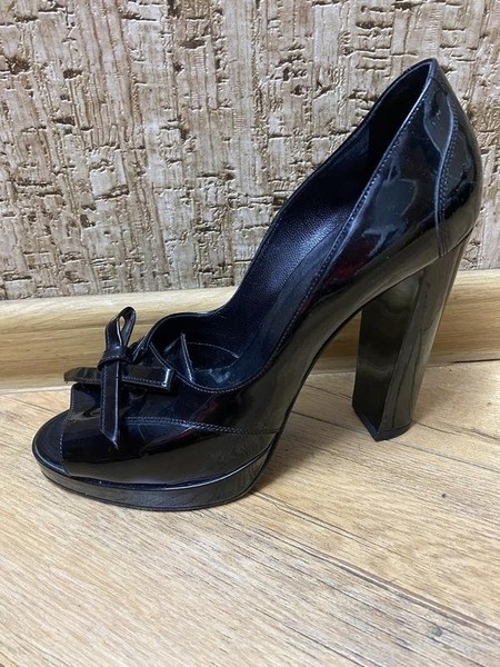 Women Pierre Hardy Heels Black Patent Leather 39