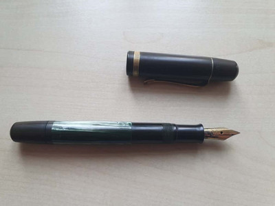 Pelikan 100 Kolbenfüller Palladium Feder 1938-1940 grau grün marmoriert