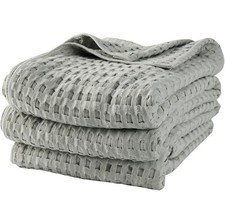 100 Cotton Waffle Weave Sofa Blanket, Queen Bed, Outdoor Blanket. 90  90 inch 