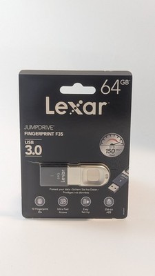 ~64GB Lexar JumpDrive F35 Fingerprint USB 3.0 Typ A Flash Drive Speicherstick