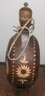 Vintage Boho Romania Carved Wooden Decanter Floral Design Romanian Bar Barware — photo 4