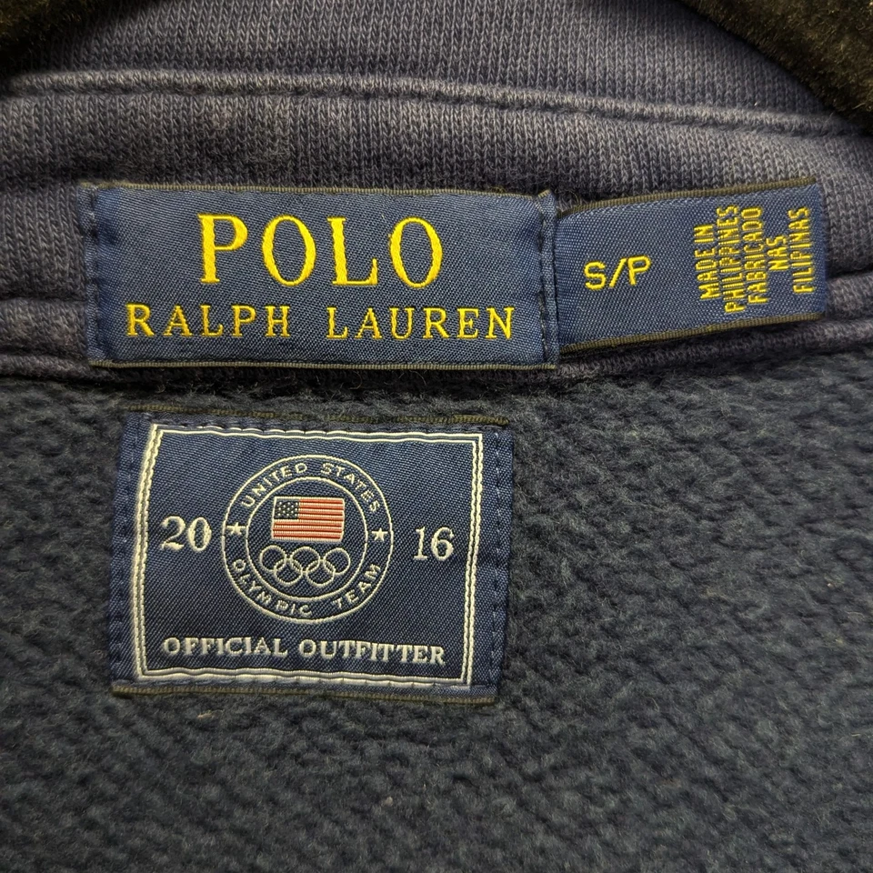 Polo Ralph Lauren女式S美国半拉链套衫蓝色2016年奥运队标志 — 第 2/4 张图片