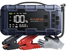 10-in-1 Portable Car Battery Jump Starter Cable with Air Compressor 8000A 160PSI