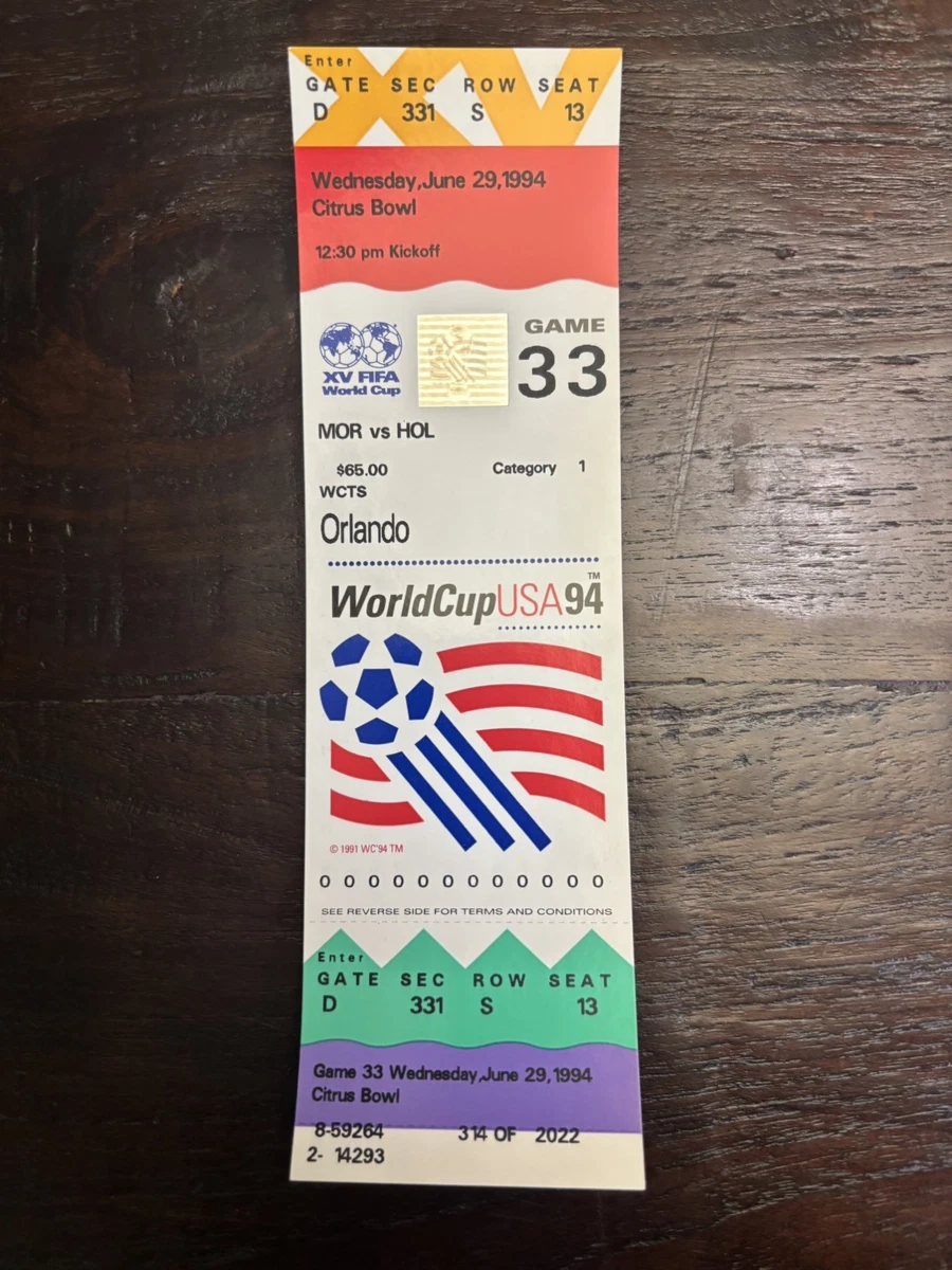Soccer 1994 Vintage Sports Ticket Stubs for sale | eBay