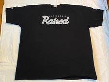 Streetwise Clothing Mens 5XL Tee Black Oversized California Raised Raider Nation