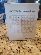 Aluminum Rechargeable Wireless Numeric Keypad Slim Bluetooth Number Pad 34-Keys