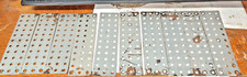 10 ORIGINAL "MF" CADMIUM BASE PLATES A.C. GILBERT ERECTOR SET