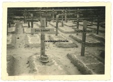 Orig. Foto Grab Soldaten Friedhof WOLTSCHANSK b. Charkow Ukraine 1942