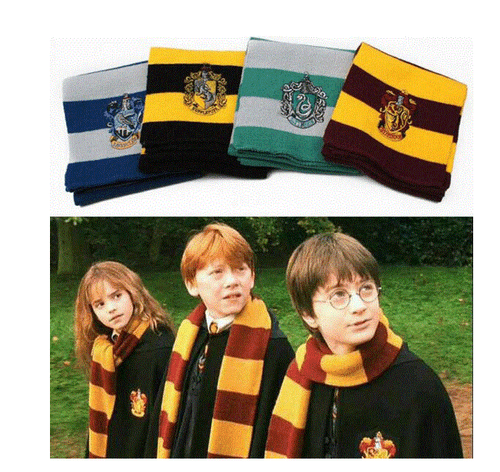 HARRY POTTER SCARF COSTUME GRYFFINDOR HUFFLEPUFF RAVENCLAW SLYTHERIN ADULT KIDS - Picture 4 of 12