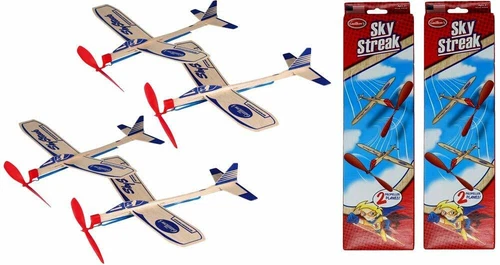 Guillows Sky Streak 2 Pack & Guillows Super Hero 2 Pack & Guillows Copter Toy X3