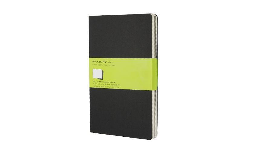 Moleskine Plain Cahier L - Black Cover (3 Set),