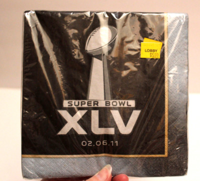 NEW Sealed SUPER BOWL XLV 32 dated 02.06.11 Paper Napkins by Hallmark Cards