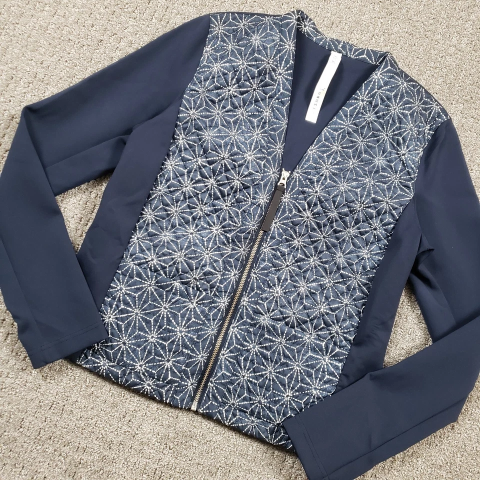 Lululemon Cardigan Again size 8 Blue Exploded Sashiko Star Inkwell Ghost Jacket - Image 3 of 4